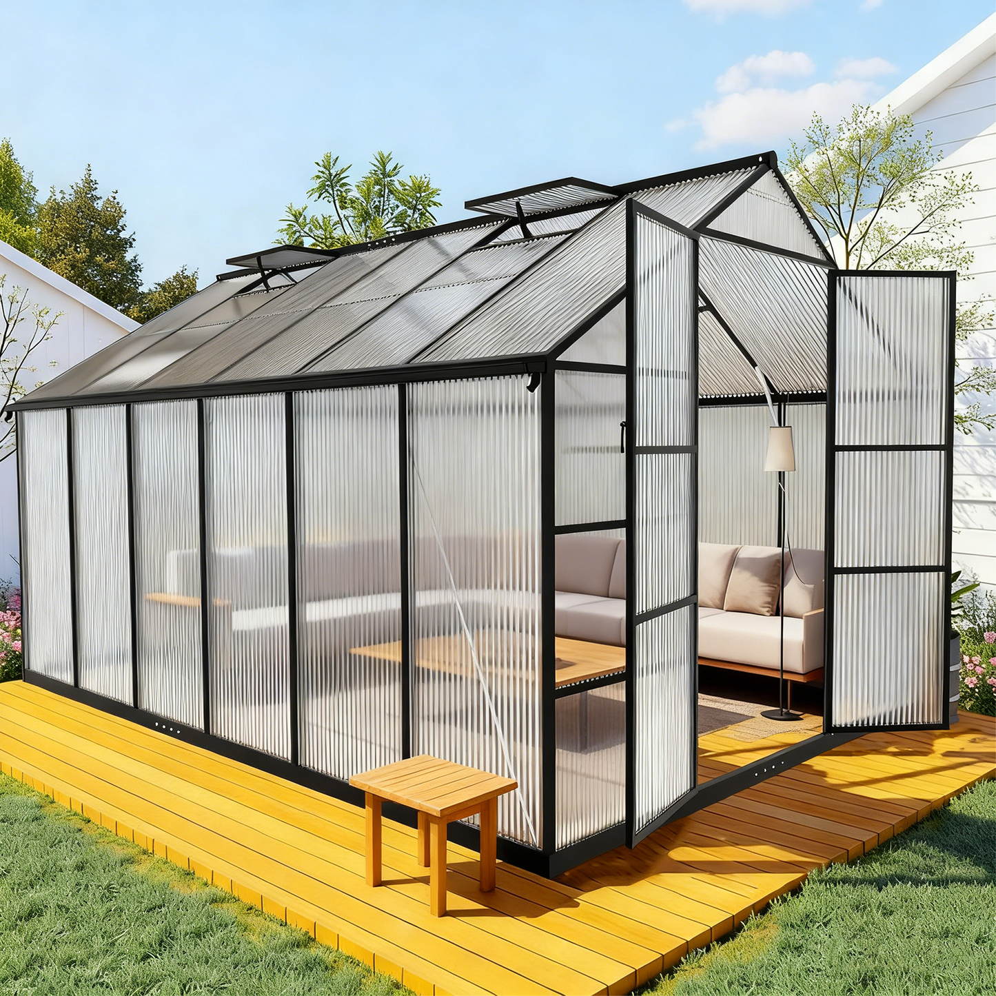 10x12FT Greenhouse Package 1 + Package 2
