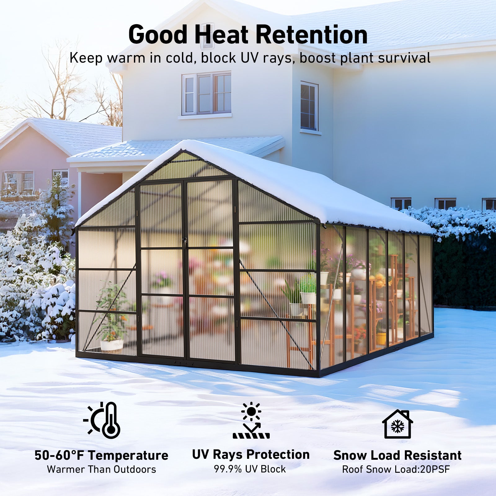 Sylviera Walk-in Greenhouse